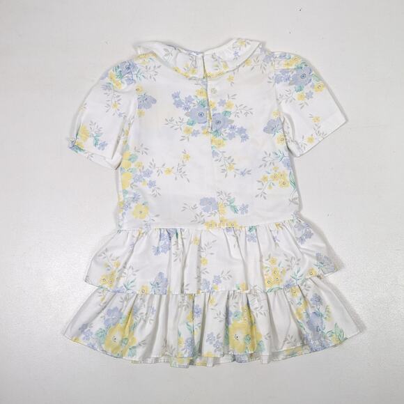 Vintage Diane Von Furstenberg Dress Girls Size 6x Floral Drop Waist Party - Picture 4 of 6